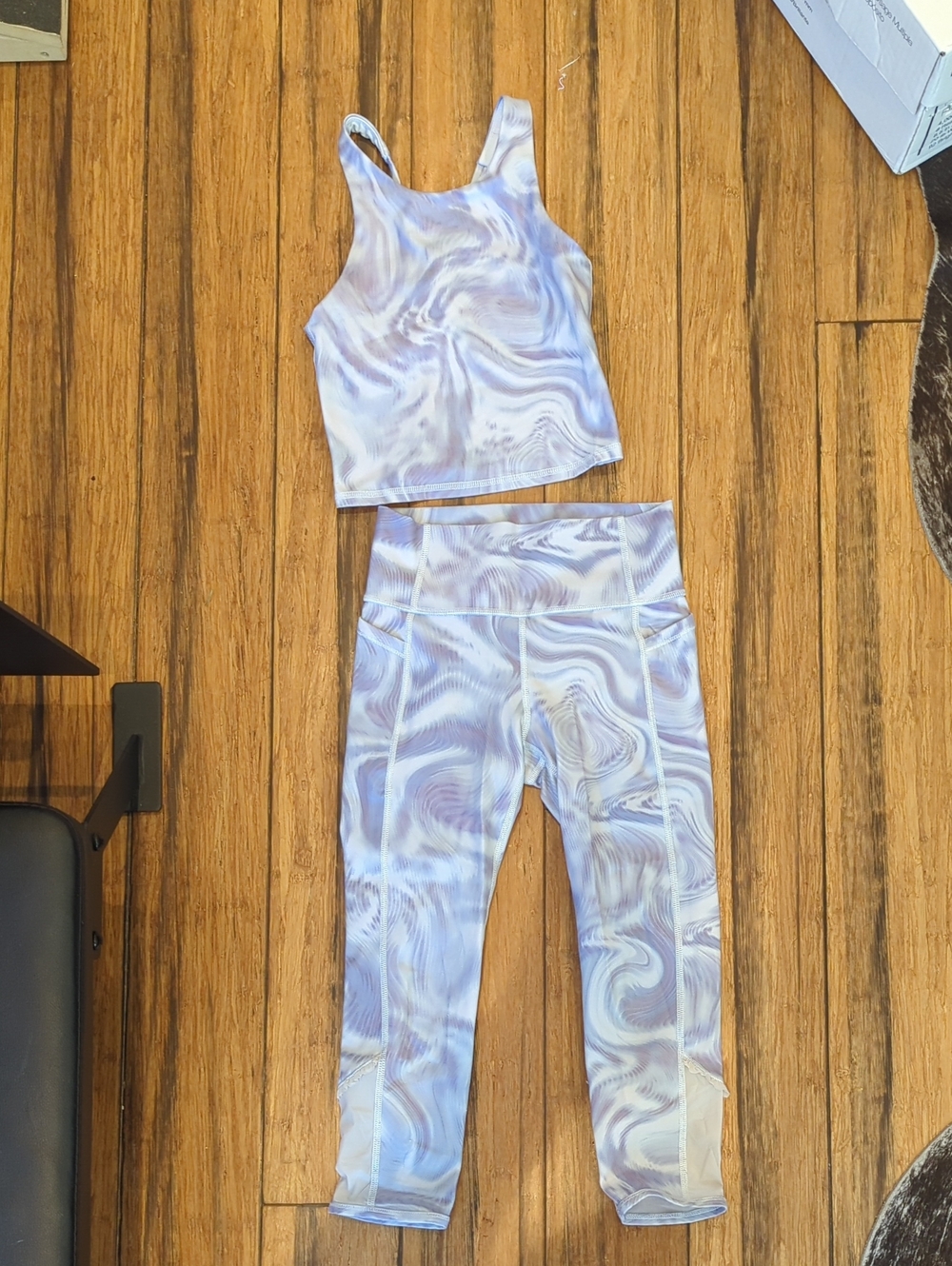 all in motion Lavender Marble Print Workout Set